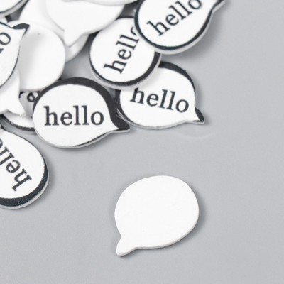 Декор дерево для творчества «Выноска - hello», набор 25 шт., 1.5×2 см