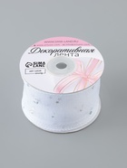 Лента капроновая «Волна», с блёстками, 50 мм, 9±1 м, белая - Фото 4