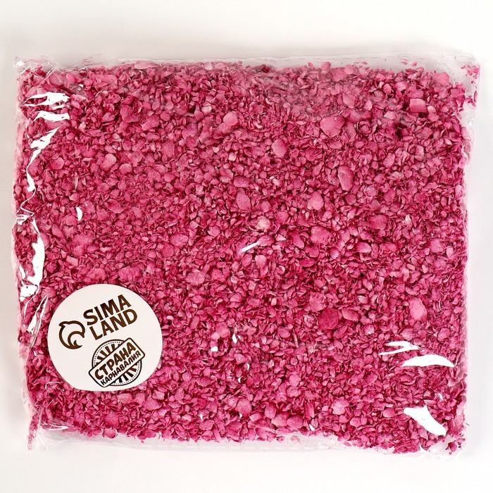 Наполнитель для шара «Мелкое конфетти», бумажное, 50 г, цвет розовый - Фото 1