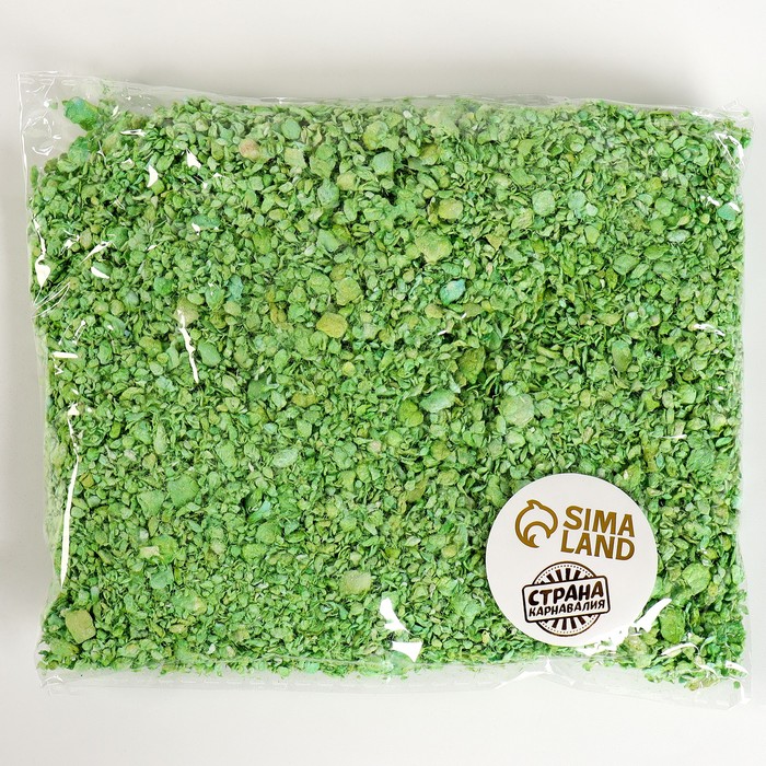 Наполнитель для шара «Мелкое конфетти, бумажное», цвет зелёный, 50 г - Фото 1