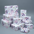 Набор коробок 10 в 1, упаковка подарочная, «Цветы», 12 х 7 х 4 - 32.5 х 20 х 12.5 см - фото 320900745