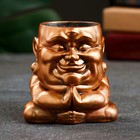 Фигурное кашпо "Будда" бронза, 8х8х7см - Фото 2