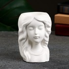 Декоративное кашпо для цветов «Милая девушка», 100 мл, 11×7×6 см, гипс, белое - Фото 2