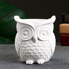 Декоративное кашпо для цветов «Совушка», 250 мл, 11×10×10 см, гипс, белое - фото 64552153