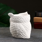 Декоративное кашпо для цветов «Совушка», 250 мл, 11×10×10 см, гипс, белое - фото 64552154