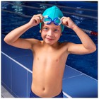 Очки для плавания детские ONLYTOP, беруши, цвет белый/синий - фото 6770835