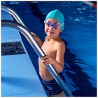 Очки для плавания детские ONLYTOP, беруши, цвет белый/синий - фото 3886695