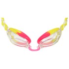 Очки для плавания детские ONLYTOP, беруши, цвет красный/жёлтый - фото 3886700