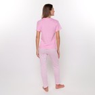 Комплект женский (футболка/брюки), цвет розовый, размер 52 - фото 46440544