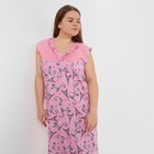 Ночная сорочка женская, цвет розовый, размер 54 - Фото 4