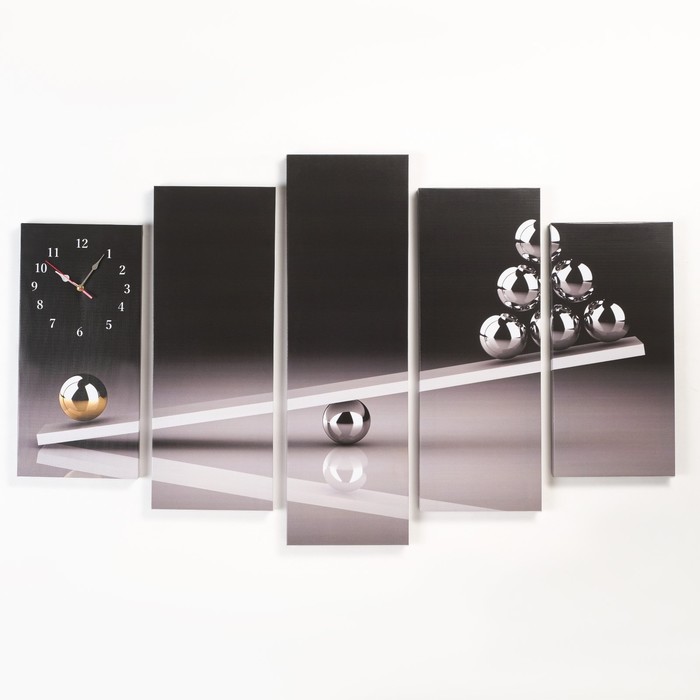 Часы-картина настенные, модульные "Качели", бесшумные, 80 х 140 см - Фото 1