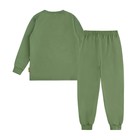 Пижама: лонгслив и брюки для мальчиков Basic, рост 86-92 см, цвет хаки - Фото 3