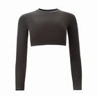 Лонгслив женский MINAKU: Casual Collection цвет чёрный, размер 46 - фото 67412