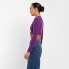 Лонгслив женский MINAKU: Casual Collection цвет фиолетовый, размер 44 - фото 63029