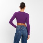 Лонгслив женский MINAKU: Casual Collection цвет фиолетовый, размер 44 - фото 63030