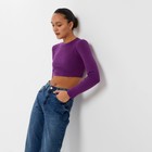 Лонгслив женский MINAKU: Casual Collection цвет фиолетовый, размер 44 - фото 63032