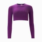 Лонгслив женский MINAKU: Casual Collection цвет фиолетовый, размер 44 - фото 63033