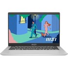 Ноутбук MSI Modern 14, 14", i7 1255U, 8 Гб, SSD 512 Гб, Intel Iris, Win11, серебристый