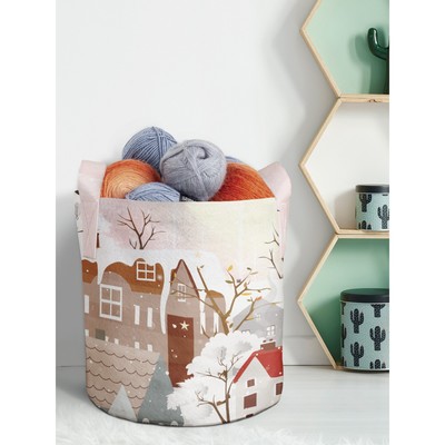 Текстильный мешок «Утро в Рождество», для хранения вещей и игрушек, размер 30х30 см, 18.9 л