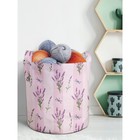 Текстильный мешок «Лаванда стрекоза на розовом фоне», для хранения вещей и игрушек, размер 30х30 см, 18.9 л - фото 109916370