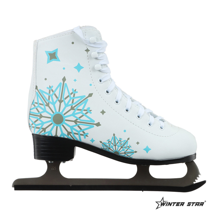 Коньки фигурные WINTER STAR «Снежинка», размер 39 - Фото 1
