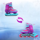 Коньки детские раздвижные Snow Cat, с роликовой платформой, р. 30-33 - Фото 4