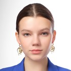Серьги ассорти «Таяние» сердце, цвет жёлтый в золоте - Фото 2