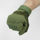 Перчатки тактические мужские "Storm tactic" с защитой суставов, размер - XL, олива - Фото 3