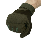 Перчатки тактические мужские Storm tactic с защитой суставов, XL, тёмно-зелёные - Фото 3