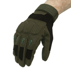Перчатки тактические мужские Storm tactic с защитой суставов, XL, тёмно-зелёные - Фото 4