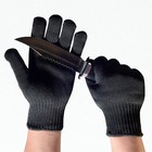 Перчатки защитные черные, M - Фото 2