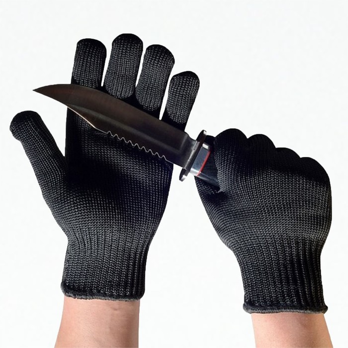 Перчатки защитные черные, M - фото 1911854929