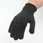 Перчатки защищающие от порезов, размер - M, черные - Фото 3