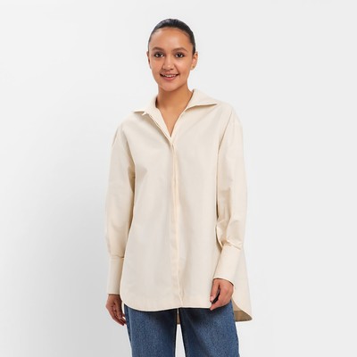 Рубашка женская MINAKU: Casual Collection, размер 42, молочная