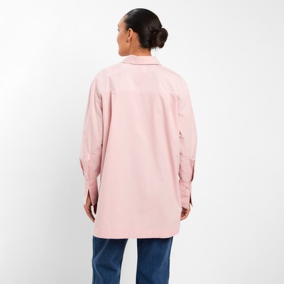 Рубашка женская с рукавами фонариками MINAKU: Casual Collection, размер 48, розовая