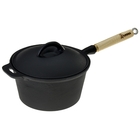 Сотейник чугунный Доляна «Эко», 1,5 л, 19×10 см, с крышкой - Фото 1