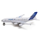 Самолёт металлический «Пассажирский», инерционный, световые и звуковые эффекты, цвет бело-синий - фото 8950923