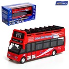 Автобус металлический «Экскурсионный», инерционный, световые и звуковые эффекты, цвет красный - Фото 1