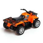 Квадроцикл металлический «Гризли», инерционный, цвет оранжевый - фото 32471763