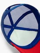 Бейсболка с сеткой MINAKU, белый, красный, размер 56-58 - фото 46806486