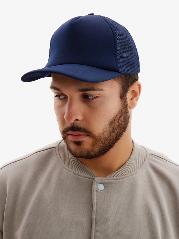 Бейсболка мужская с сеткой MINAKU, тёмно-синяя, размер 56-58 - Фото 1