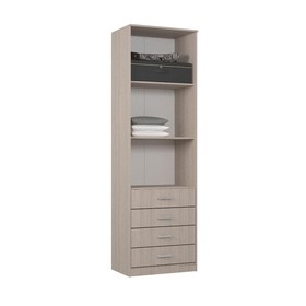 

Шкаф 2-х ств Орион с ящиками, 700х2300х450, Дуб крафт золотой