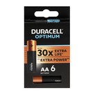 Батарейка алкалиновая Duracell OPTIMUM, AA, LR6-6BL, 1.5В, блистер, 6 шт. - фото 10158047