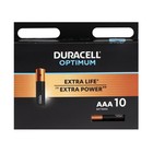 Батарейка алкалиновая Duracell OPTIMUM, AAA, LR03-10BL, 1.5В, блистер, 10 шт. 9422687 - фото 5233337