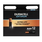 Батарейка алкалиновая Duracell OPTIMUM, AAA, LR03-12BL, 1.5В, блистер, 12 шт. - фото 51324468