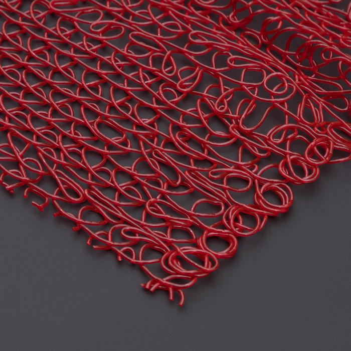 Декоративный материал из ПВХ нити, 1 × 10 м, красный