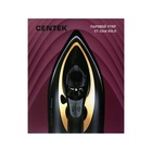 Утюг Centek CT-2346, 3200 Вт, керамика, 380 мл, капля-стоп, пар. удар, черно-золотистый - Фото 14