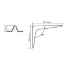 Кронштейн, 350х300х1 мм, белый, 1 шт. - фото 24628861