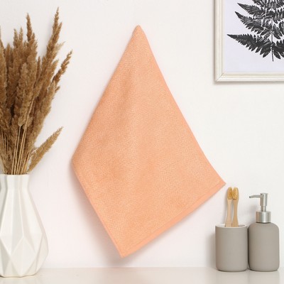 Полотенце махровое Этель цвет персик 30×60 см, 350 г/м², 70% хлопок, 30% бамбук