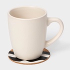 Набор подставок под горячее Доляна «Волнение», под кружку, пробка, 6 шт, d=10 см - Фото 4